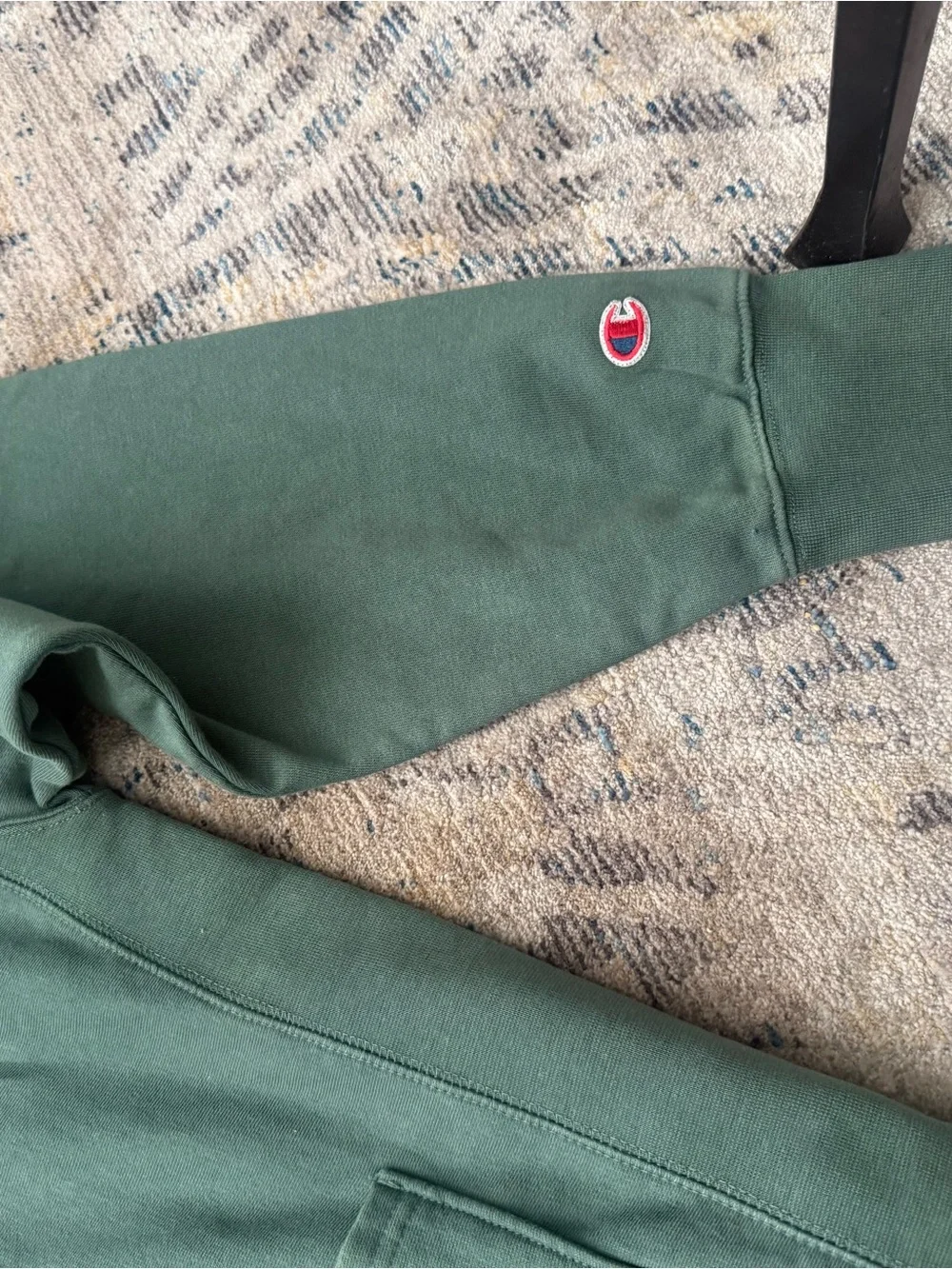 Champion Teal Green Pullover Hoodie with Front Pockets
